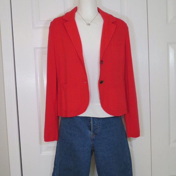 J CREW - Wool red knitted jacket - Picture 4 of 10